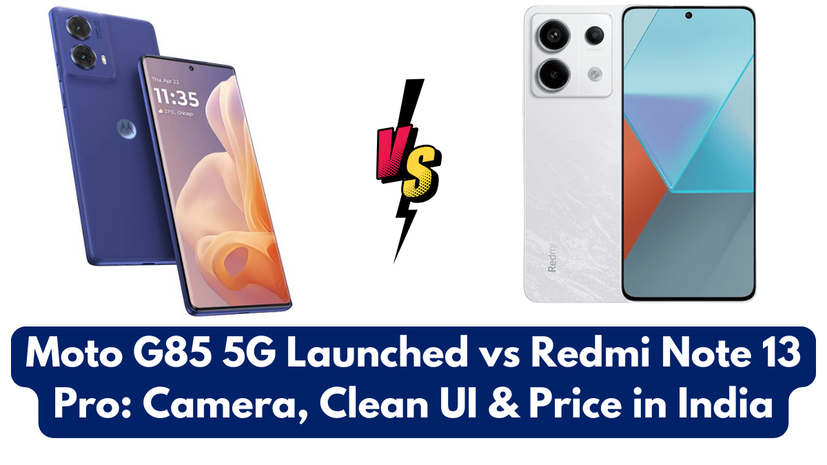 Moto G85 5G Launched vs Redmi Note 13 Pro: Camera, Clean UI & Price in India