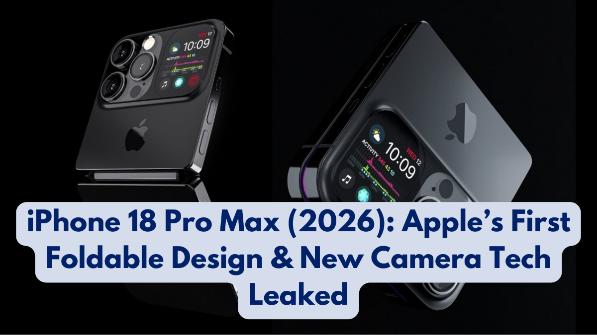 iPhone 18 Pro Max (2026): Apple’s First Foldable Design & New Camera Tech Leaked