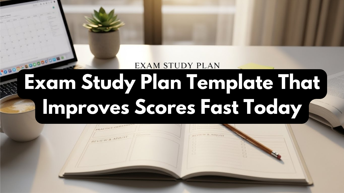 Exam Study Plan Template That Improves Scores Fast Today