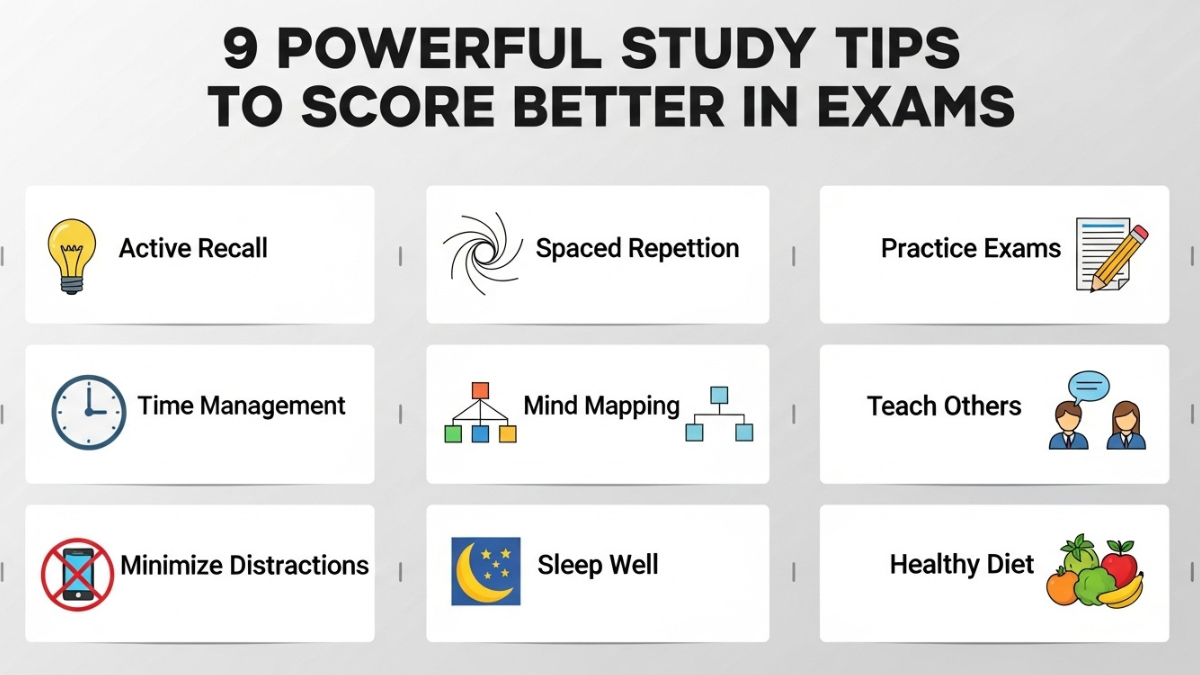 9 Powerful Study Tips to Score Better in Exams